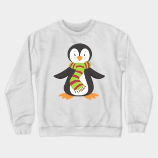 Cute Penguin, Little Penguin, Penguin With Scarf Crewneck Sweatshirt